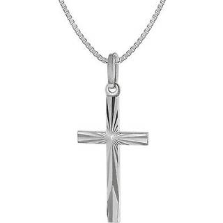 trendor 51574 Kreuz mit Halskette 925 Sterlingsilber 25 mm