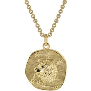 trendor 39070-08 Löwe Sternzeichen Ø 20 mm Herren-Halskette Gold auf Silber