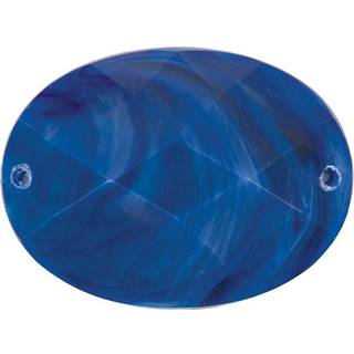 Aufnähstein oval dunkelblau 37x27mm - Dunkelblau