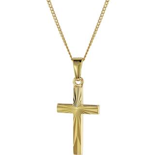 trendor 41916 Kreuz-Halskette Gold 333/8K Collier für Damen und Kinder