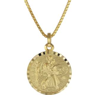 trendor 08520 Christophorus Anhänger Gold 333 mit plattierter Herren-Halskette