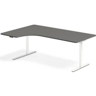 Hæve-sænkebord DNA, Antracit 2000x1200 mm Venstre 2-ben/Alugrå