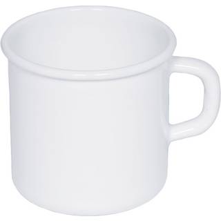 Riess Classic Weiß Becher / Topf mit Bördel 8 cm / 0,375 L - Emaille
