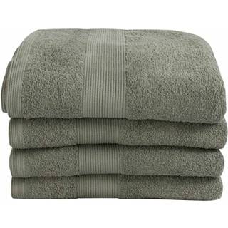 Gæstehåndklæde - 100% Blødt bomuld med høj absorberingsevne - 40x60 cm - Støvet grøn håndklæde fra danske By Borg