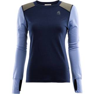 Aclima LightWool Reinforced Crew Neck Woman Navy Blazer/Purple Impr/Ranger Green, XS
