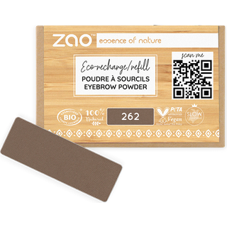 Zao Øjne Øjenbryn Refill Eyebrow Powder 262 Brown 1,3 g () - 1,3 g