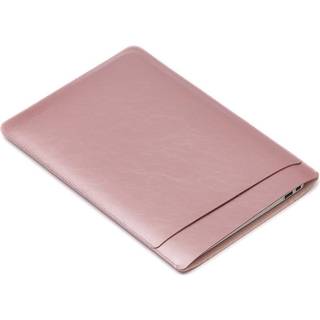 SOYAN MacBook / Laptop 13" Læder Sleeve m. Lomme (33 x 24 cm) - Rose Gold