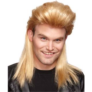 80er Jahre Vokuhila Perücke blond