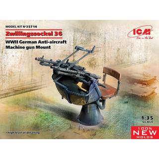 Zwillingssockel 36, WWII German Anti-aircraft Machihe gun Mount (100% new molds)