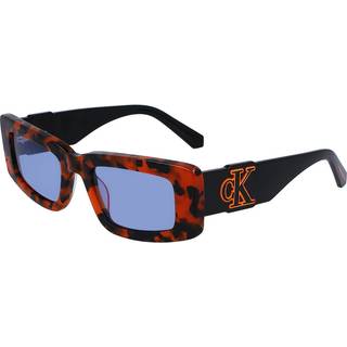 Calvin Klein Unisex CKJ23609S 239 Solbriller Acetat Havana Lyseblå Firkantet Normal Normal
