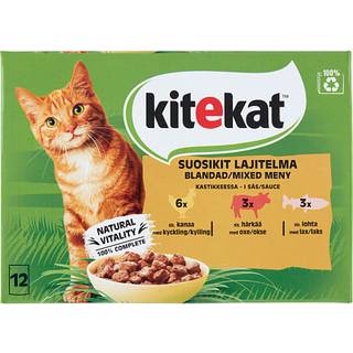 Adult menuboks i sovs, Mixed kylling,okse,laks 12x85 g
