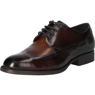 bugatti Herren Schnürschuhe braun Glattleder