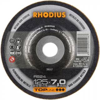 RHODIUS Skrubskive aluminium RS 24 10 stk. Ø180 mm 7,0 x 22,23 mm (200364)