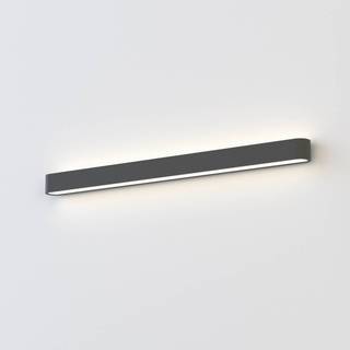Væglampe Soft, bredde 90 cm, grafit, aluminium, G13