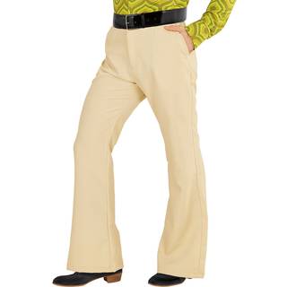 Groovy 70er Herren-Schlaghose Beige L/XL