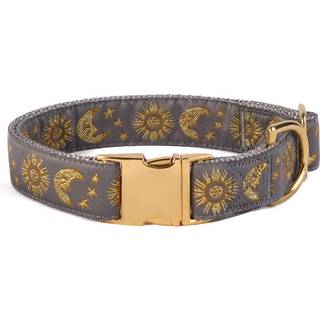 Waaag Pet Moons Stars Suns Dog Collar Cat Collar Flere designs Crescent Celestial Dog Cat Collar Leash Harness Medium (Pack of 1)