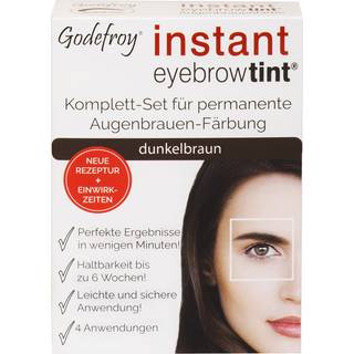 Godefroy Instant Eyebrow Tint komplet sæt til permanent farvning af øjenbryn mørkebrun