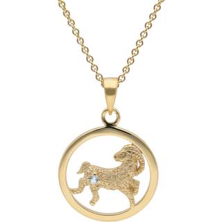 trendor 15560-04 Sternzeichen Widder Gold 333 mit Topas + vergoldete Kette