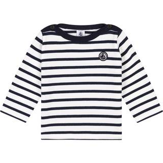 Petit Bateau Stribet Trøje Navyblå 12 Months  Creme  12 måneder  mand