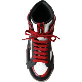 Dolce & Gabbana Multicolor Leather High Top Sneakers Shoes