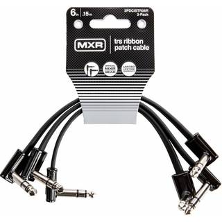 Dunlop MXR DCISTR06R Ribbon TRS Cable 3 Pack 15 cm Vinklet - Vinklet Patchkabel
