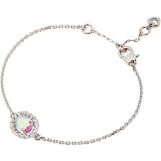 Kate Spade New York Silver Horizontal Oval Halo Bracelet - 17cm