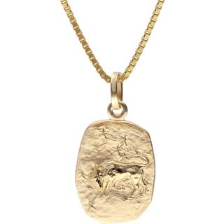 trendor 15382-05 Stier Sternzeichen Gold 333 / 8K mit vergoldeter Silberkette