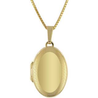 trendor 41164 Medaillon-Anhänger Gold 333 / 8K mit vergoldeter Silber-Kette