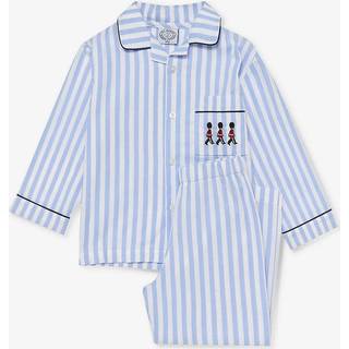 Trotters London Trotters London Blue 100% Cotton Stripe Felix Pyjamas