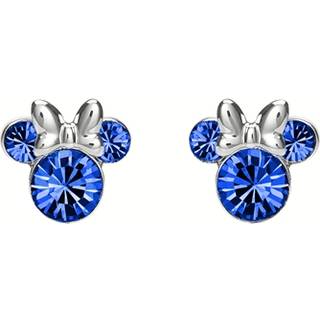 Disney Silver Minnie Blue Crystal Birthstone Stud Earrings - September - F6783