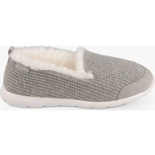 Totes Totes Grey Isotoner Ladies Iso-Flex Waffle Full Back Slippers