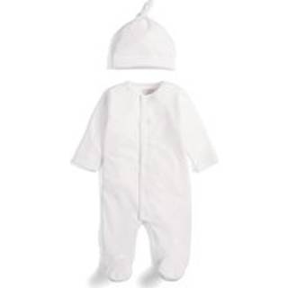 Mamas & Papas Mamas & Papas Cloud Velour Sleepsuit With Hat