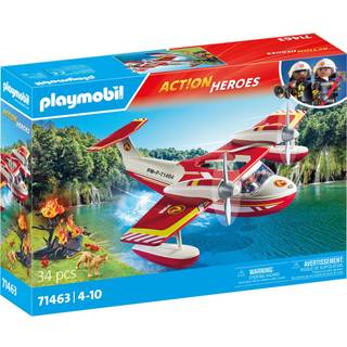 Playmobil 71463 Action Heroes Byggesæt Brandslukningsfly med Slukningsfunktion