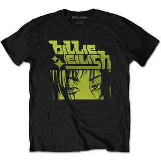 Billie Eilish Skjorte Anime Logo Unisex Black S