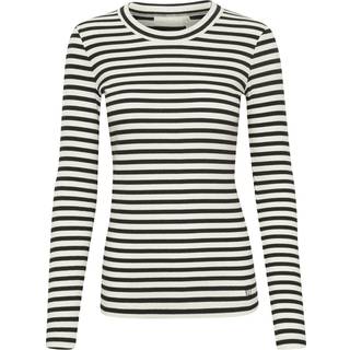 Inwear Dagnaiw Striped Tshirt Ls Toppe & T-Shirts 30108561 Black / Whisper White (SMALL)
