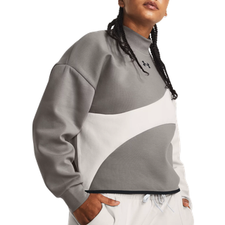 Sweatshirt Under Armour Unstoppable Fleece Crop Crew 1379845-294 Størrelse XS