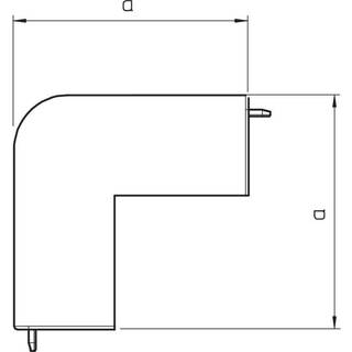Obo Hjørne udv. wdkh 60x110 mm hvid ral 9010