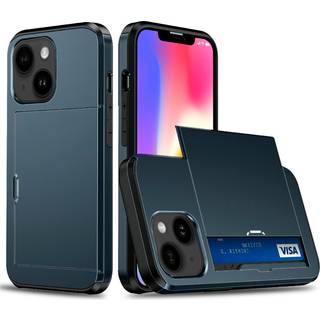 iPhone 13 Håndværker Cover m. Kortholder - Blå