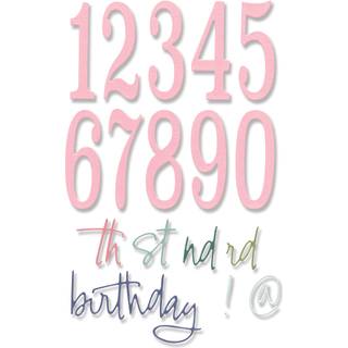 Thinlits Set Fabulous Birthday Numbers