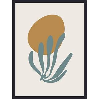 Salling Abstrakt Natur plakat med sort glasramme 30x40 cm (På lager i varehus)