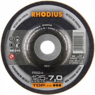 RHODIUS Skrubskive aluminium RS 24 Ø125 mm 7,0 x 22,23 mm (200357)