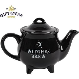 Schwarze Hexenkessel Teekanne