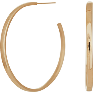 Siersbøl 8kt. guldhalvcreoler 32mm