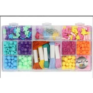 Sommer perlemix m/vedhæng & snøre ass. farver