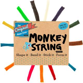 Impresa Monkey String fra den originale Monkey Noodle - 500 Piece Jumbo Pack - Fidget Sensory Toys til børn med unikke behov - Fremhæver kreativi