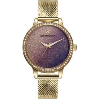 Mark Maddox MM0129-90 Classic Lilla/Gul guldtonet stål Ø34 mm