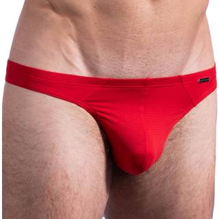 Olaf Benz Herren Ministring rot Mikrofaser/Funktion unifarben