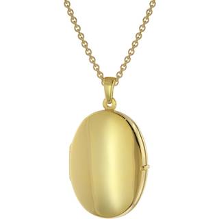 trendor 75826 Medaillon mit Halskette für Damen Gold auf Silber 925
