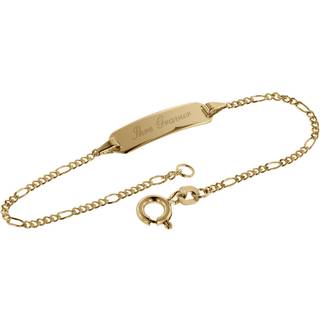 trendor 08654-14 Armband mit Gravur 585 Gold für Kinder Länge 14 cm