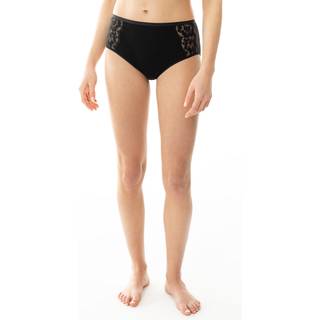 Maxi - High Waisted Briefs - Merinould & Silke - Serie Wool Love - Schwarz